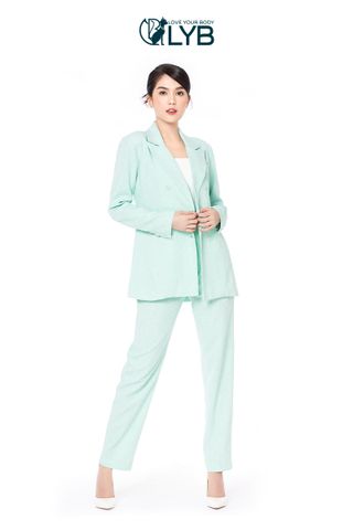 SET VEST 2 ITEMS: KHOÁC VEST VÀ QUẦN MÀU XANH LYB