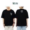 ÁO THUN FREE SIZE CÁ TÍNH LOGO NHỎ MÀU ĐEN LYB