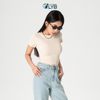Áo thun tay ngắn cổ tròn màu đen/xám/kem