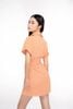ĐẦM CỔ SƠ MI CỔ TRỤ CỘT DÂY TAY NGẮN THANH LỊCH