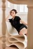 Đầm body LYB tay lỡ xẻ tà cổ trụ hở thanh lịch