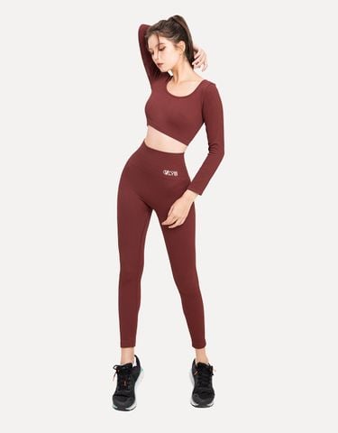 SET ĐỒ TẬP DÀI ÁO CỔ TRÒN - LYB ELITE RED SET