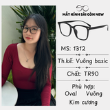  Gọng kính Nhựa dẻo Vuông Basic Nam nữ Unisex SGNew 1312 