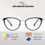  Gọng kính Mắt mèo Kim loại x Nhựa dẻo gọng kính Nữ cao cấp SGNew 11916 