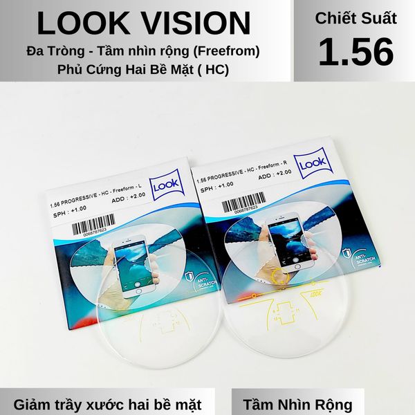  TRÒNG KÍNH ĐA TRÒNG LOOK 1.56 index- hạn chế trầy xước 