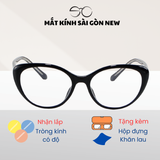  Gọng kính Mắt mèo Kim loại x Nhựa dẻo gọng kính Nữ cao cấp SGNew 7002 