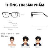  Gọng kính Nhựa dẻo Vuông Basic Nam nữ Unisex SGNew 83040 