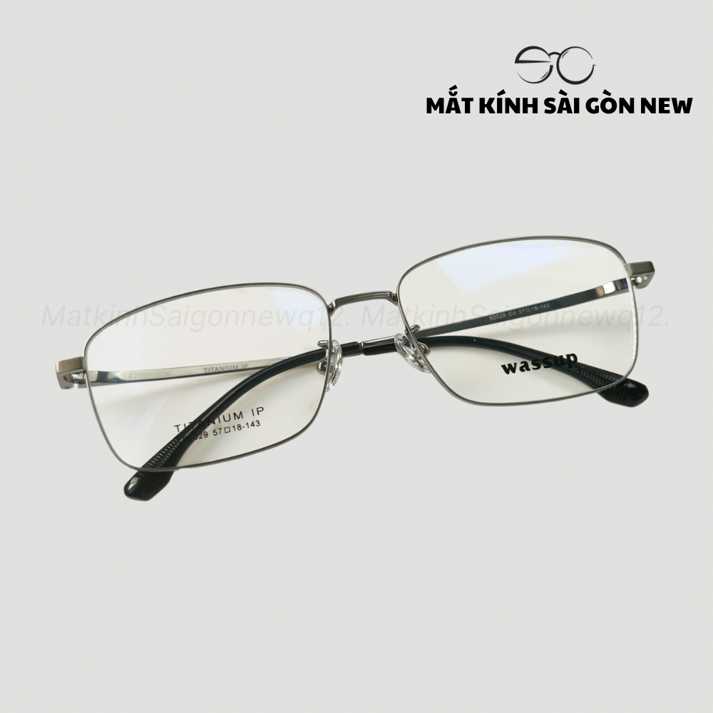  Gọng kính Titanium Vuông Viền mảnh Không rỉ sét Nam Nữ Unisex SGNew 92029 