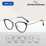  Gọng kính Mắt mèo Kim loại x Nhựa dẻo gọng kính Nữ cao cấp SGNew 11916 