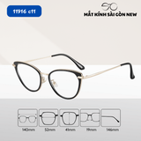  Gọng kính Mắt mèo Kim loại x Nhựa dẻo gọng kính Nữ cao cấp SGNew 11916 
