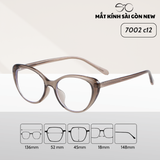  Gọng kính Mắt mèo Kim loại x Nhựa dẻo gọng kính Nữ cao cấp SGNew 7002 