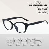  Gọng kính Kim loại Mắt mèo Dáng góc cạnh Nam Nữ Unisex SGNew 23022 