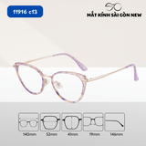  Gọng kính Mắt mèo Kim loại x Nhựa dẻo gọng kính Nữ cao cấp SGNew 11916 