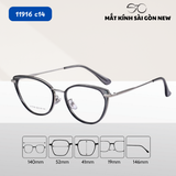  Gọng kính Mắt mèo Kim loại x Nhựa dẻo gọng kính Nữ cao cấp SGNew 11916 