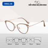  Gọng kính Mắt mèo Kim loại x Nhựa dẻo gọng kính Nữ cao cấp SGNew 11916 