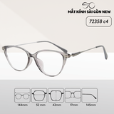  Gọng kính Mắt mèo Kim loại x Nhựa dẻo gọng kính Nữ cao cấp SGNew 72358 