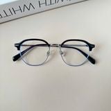  Gọng kính mí Kim loại x Viền nhựa dẻo Nam nữ Unisex SGNew 2664 Hàn Quốc 