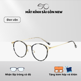  Gọng kính Mắt mèo Tròn Kim loại x Nhựa dẻo Unisex Nam Nữ 22007 