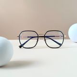  Gọng kính Kim loại x Viền nhựa dẻo Đa giác Nam nữ Unisex SGNew 5637 Hàn Quốc 
