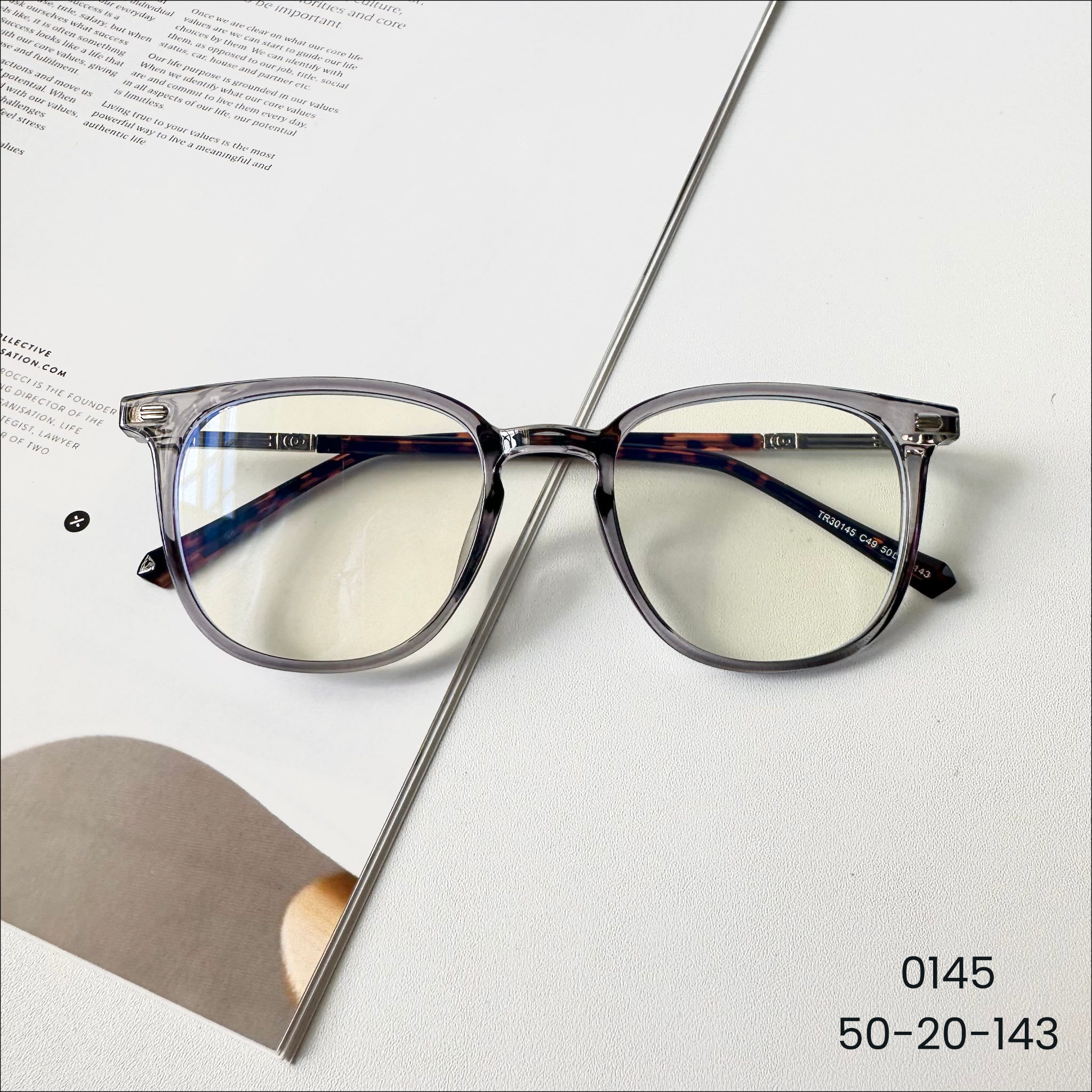  Gọng kính Nhựa dẻo Vuông bầu Nam Nữ Unisex SGNew 0145 