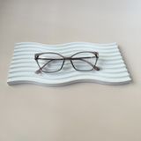  Gọng kính Kim loại x Nhựa dẻo Mắt mèo Vuông Nam Nữ Unisex SGNew 8206 