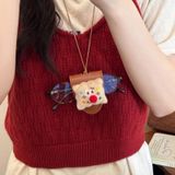  Túi da đựng kính đeo cổ vòng cổ gấu dễ thương đa chức năng TUI02 SGNew 