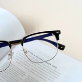  Gọng kính mí Kim loạị Clubmaster Nam nữ Unisex SGNew 6609 