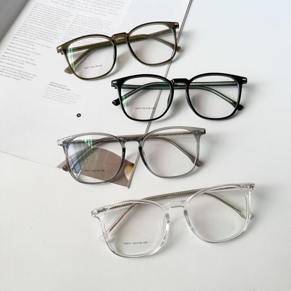  Gọng kính  Nhựa dẻo Vuông bầu Nam Nữ Unisex SGNew 5011 