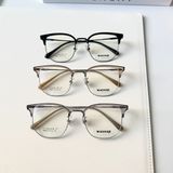  Gọng kính Titanium Clubmaster Nam Nữ Unisex SGNew 9008 Hàn Quốc 