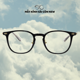  Gọng kính Nhựa dẻo ultem x Khung titan Vuông bầu Nam nữ Unisex SGNew 98257 