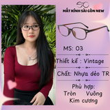 Gọng kính Nhựa dẻo Nữ Thời trang Vintage SGNew 03 