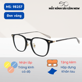  Gọng kính Nhựa dẻo ultem x Khung titan Vuông bầu Nam nữ Unisex SGNew 98257 