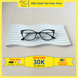  Gọng kính Kim loại x Nhựa dẻo Mắt mèo Vuông Nam Nữ Unisex SGNew 8206 