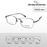  Gọng kính Titanium Vuông Viền mảnh Không rỉ sét Nam Nữ Unisex SGNew 92033 