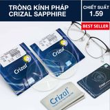  Tròng Kính Ngăn Ánh Sáng Xanh Chống Chói Crizal Sapphire ESSILOR PHÁP  1.59 