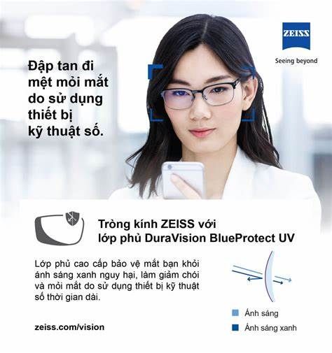  Tròng Kính Chống Ánh Sáng Xanh Duravision® Blueprotect Uv Zeiss 1.56 