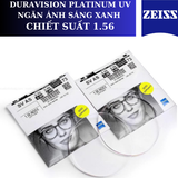  Tròng Kính Chống Ánh Sáng Xanh Duravision® Blueprotect Uv Zeiss 1.67 