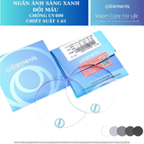  Tròng Kính Đổi Mầu Chống Ánh Sáng Xanh Elements Blue Uv Cut Photo Grey 1.60 