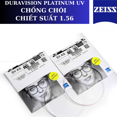  Tròng Kính Chống Chói Duravision® Platinum Zeiss 1.56 