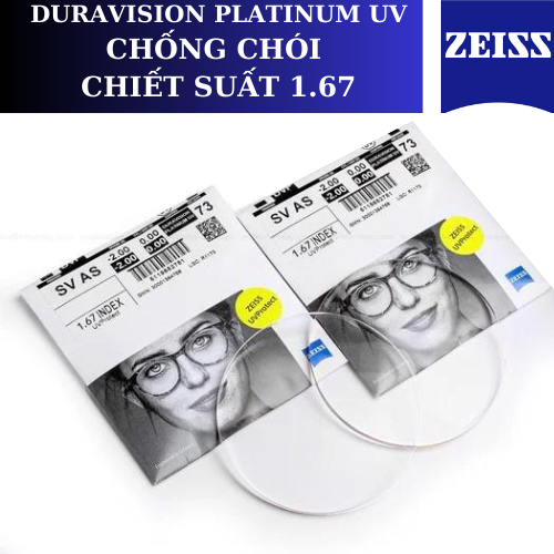  Tròng Kính Chống Chói Duravision® Platinum Zeiss 1.67 