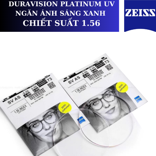  Tròng Kính Chống Ánh Sáng Xanh Duravision® Blueprotect Uv Zeiss 1.56 