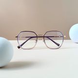  Gọng kính Kim loại x Viền nhựa dẻo Đa giác Nam nữ Unisex SGNew 5637 Hàn Quốc 