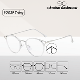  Gọng kính Cánh tiên Dáng tròn Kim loại x Nhựa dẻo Mèo nhỏ Nam Nữ Unisex SGNew M92009 