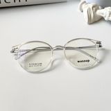  Gọng kính Titannium Tròn Nam Nữ Unisex SGNew 90137 Hàn Quốc 