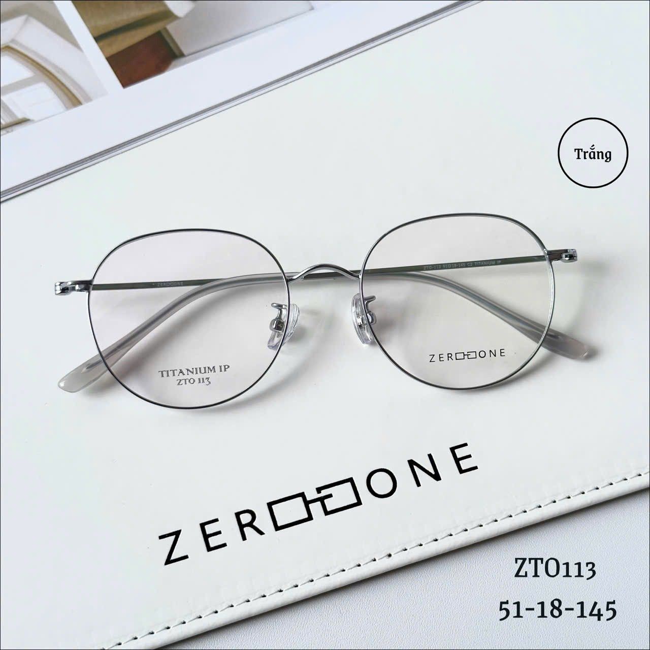  Gọng kính Titanium Tròn đa giác Viền mảnh Không rỉ sét Nam Nữ Unisex SGNew Zto113 