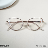  Gọng kính Kim loại x Nhựa dẻo Mèo nhỏ Nam Nữ Unisex SGNew 2993 