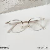  Gọng kính Kim loại x Viền nhựa dẻo Nam nữ Unisex SGNew 1957 Hàn Quốc 