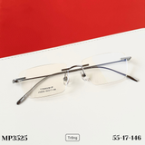  Gọng kính khoan Không viền Titanium Không rỉ Nam Nữ Unisex SGNew 3525 