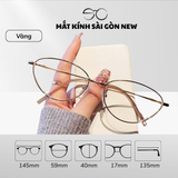  Gọng kính Kim loại Mắt mèo Trend Nam Nữ Unisex SGNew Kl01 