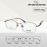 Gọng kính Titanium Vuông Viền mảnh Không rỉ sét Nam Nữ Unisex SGNew 92029 